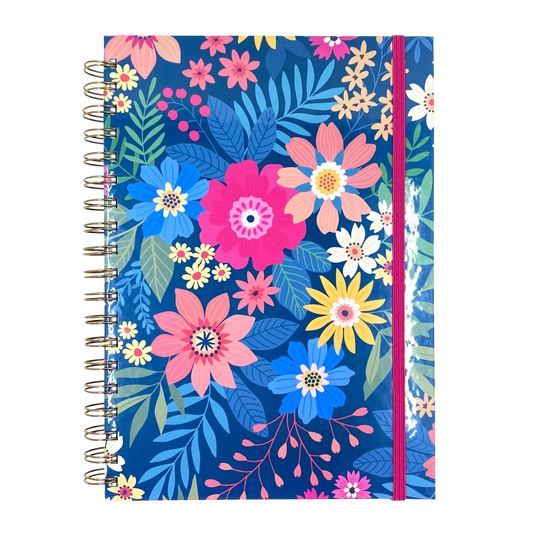 Planificador lleno de flores fucsia